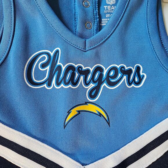 NFL LA Chargers Dress Toddler Cheerleader 2t - Picture 3 of 5